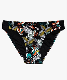 bas de maillot de bain fille motif jungle uni sur les cotes imprime8740301_1