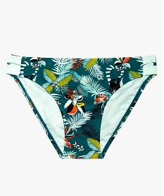 GEMO Bas de maillot de bain fille imprimé tropical Imprimé