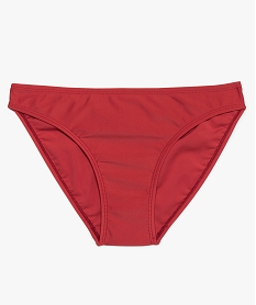 GEMO Bas de maillot de bain fille uni forme slip Rouge