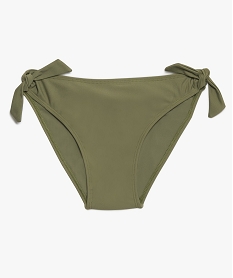 GEMO Bas de maillot de bain fille uni avec nœuds sur les côtés Vert