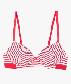 GEMO Soutien-gorge fille rayé à bonnets paddés et fines bretelles Imprimé