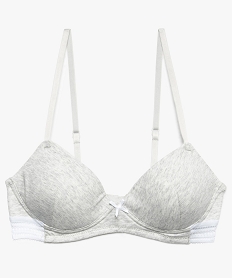 GEMO Soutien-gorge fille en coton avec armatures Gris