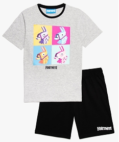 pyjashort garcon a tee-shirt imprime - fortnite gris8746201_1