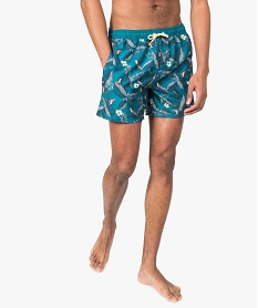 GEMO Maillot de bain  homme forme short à motif tropical Imprimé