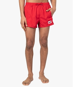 GEMO Short de bain homme avec taille élastiquée orange standard