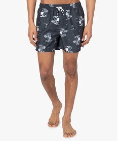 GEMO Short de bain homme à motifs palmiers Imprimé