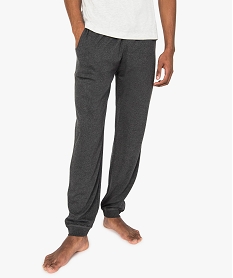 GEMO Pantalon de pyjama homme en jersey à taille élastique Gris