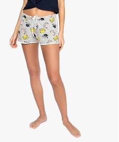 GEMO Short femme homewear à lien coulissant Imprimé