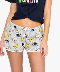 short femme homewear a lien coulissant imprime bas de pyjama8757001_2