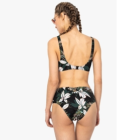 bas de maillot de bain pour femme taille haute motif tropical imprime bas de maillots de bain8762601_2