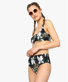 bas de maillot de bain pour femme taille haute motif tropical imprime bas de maillots de bain8762601_3