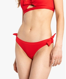 bas de maillot de bain femme avec nouds sur les hanches rouge8763301_1