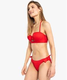 bas de maillot de bain femme avec nouds sur les hanches rouge8763301_3