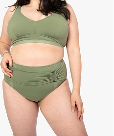 bas de maillot de bain femme avec boucle decorative vert8764601_1