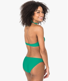 bas de maillot de bain femme uni forme slip vert8765201_2