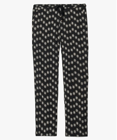 pantalon de pyjama femme droit et fluide a motifs imprime bas de pyjama8772801_4