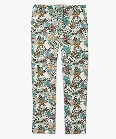 pantalon de pyjama femme droit et fluide a motifs imprime8773101_4