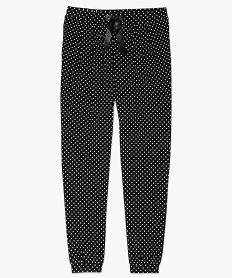 pantalon de pyjama avec bas resserre et nœud en satin noir8774201_4