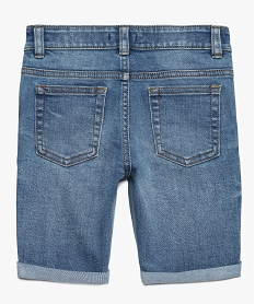 bermuda garcon en jean recycle avec revers cousus gris8792501_2