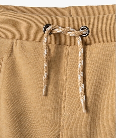 bermuda garcon en toile avec taille elastiquee en bord cote jaune8796501_3