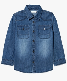 GEMO Chemise en denim garçon Bleu