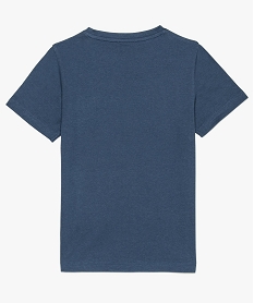 tee-shirt garcon uni a manches courtes en coton bio bleu8802101_2