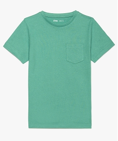 GEMO Tee-shirt garçon uni à manches courtes en coton bio 4724