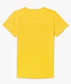 tee-shirt garcon a manches courtes avec motif sur lavant jaune8802801_2