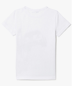 tee-shirt garcon a manches courtes avec motif sur lavant blanc8803101_2