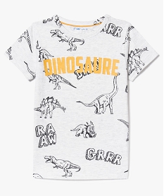 GEMO Tee-shirt à manches courtes garçon à motifs dinosaures Gris