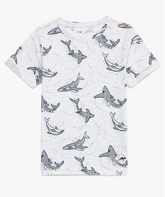 tee-shirt a manches courtes garcon avec motifs dauphins gris8803701_1