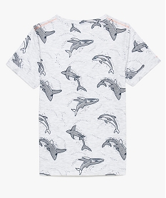 tee-shirt a manches courtes garcon avec motifs dauphins gris8803701_2