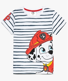 GEMO Tee-shirt garçon rayé et imprimé - La PatPatrouille Bleu