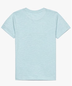tee-shirt garcon en coton bio avec inscriptions brodees bleu8805301_2