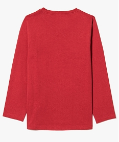 tee-shirt a manches longues garcon avec large motif sur lavant rouge8807401_2
