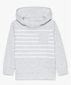 GEMO Tee-shirt garçon avec manches longues et capuche Multicolore