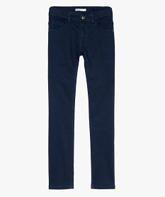 pantalon garcon 5 poches coupe slim en stretch bleu pantalons8811901_1