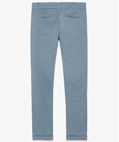 pantalon garcon chino slim stretch a revers bleu8812201_2