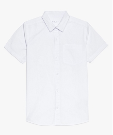 chemise garcon unie a manches courtes blanc8813501_1