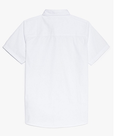 chemise garcon unie a manches courtes blanc8813501_2