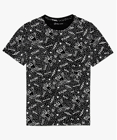 GEMO Tee-shirt à manches courtes garçon avec motifs noir standard