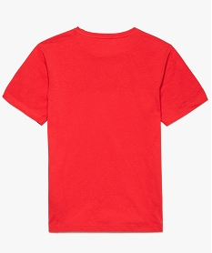 tee-shirt garcon bicolore a manches courtes rouge8819901_3