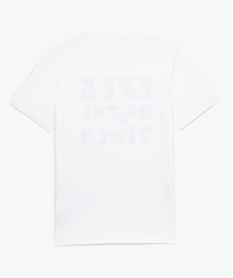 tee-shirt garcon a manches courtes et motif graphique devant blanc8820501_2