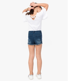 short fille en jean avec bandes rayees sur les cotes gris shorts8823701_4