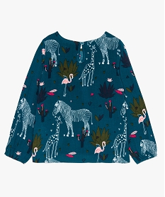 blouse fille avec motifs animaux de la savane multicolore8830301_2