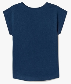 tee-shirt fille avec grand imprime fantaisie glitter bleu8837301_2