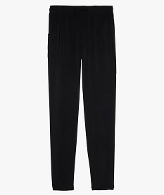 GEMO Pantalon fluide fille avec bas élastiqué noir standard