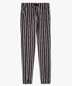 GEMO Pantalon fluide fille avec bas élastiqué kaki chine