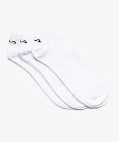GEMO Chaussettes ultra courtes pour homme (lot de 3) - Fila blanc standard
