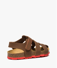 sandales garcon  avec semelle coloree brun sandales et nu-pieds8865301_4